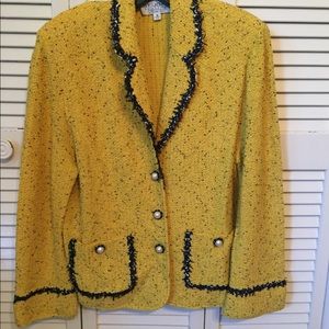 St. John yellow tweed blazer